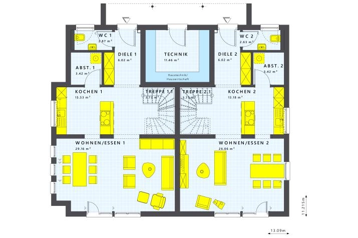SOLUTION 242 V4, Grundriss Erdgeschoss