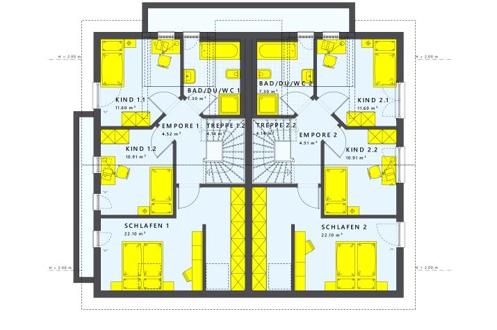 Grundriss SOLUTION 242 V4, Grundriss Dachgeschoss