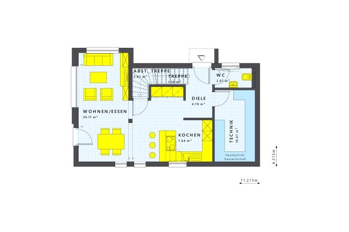 Grundriss über 500.000 € mit 4 Zimmern, 113 m² Wohnfläche