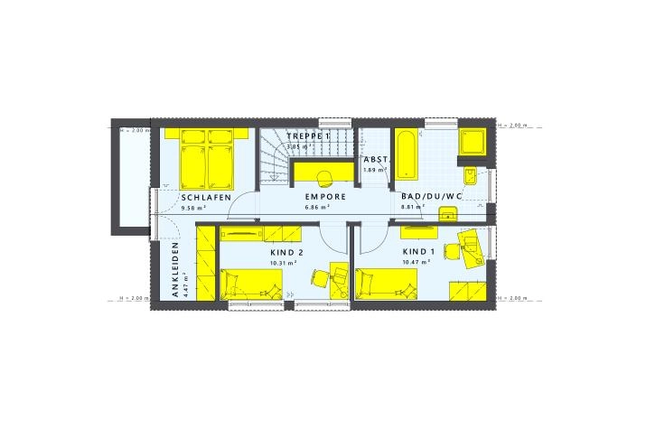 Grundriss SUNSHINE 112 SD, Grundriss Obergeschoss