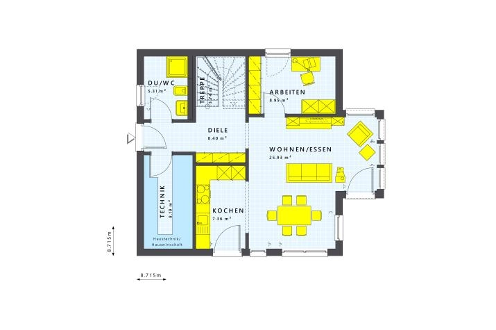 Grundriss bis 350.000 € mit 5 Zimmern, 124 m² Wohnfläche
