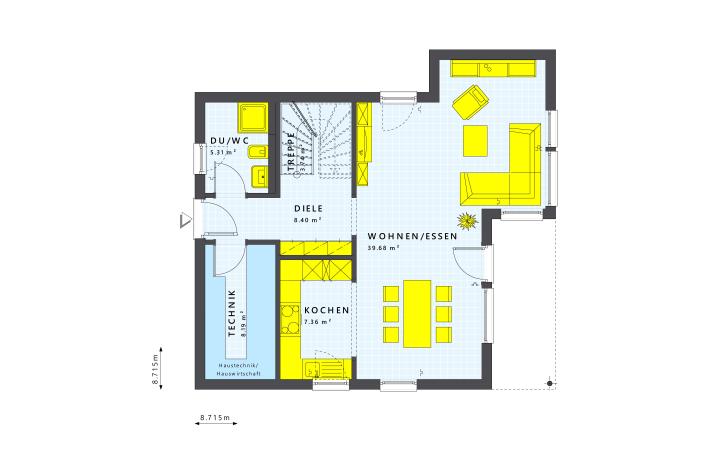 SUNSHINE 126 V7 - Grundriss Erdgeschoss SUNSHINE 126 V7 - Grundriss Erdgeschoss