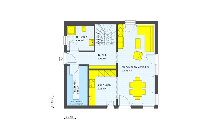 SUNSHINE 136 V3 - Grundriss Erdgeschoss SUNSHINE 136 V3 - Grundriss Erdgeschoss