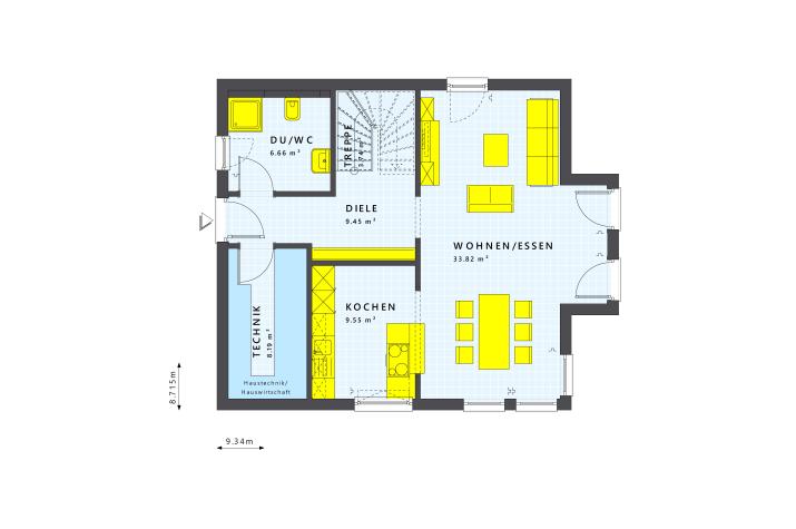 SUNSHINE 136 V4 - Grundriss Erdgeschoss SUNSHINE 136 V4 - Grundriss Erdgeschoss