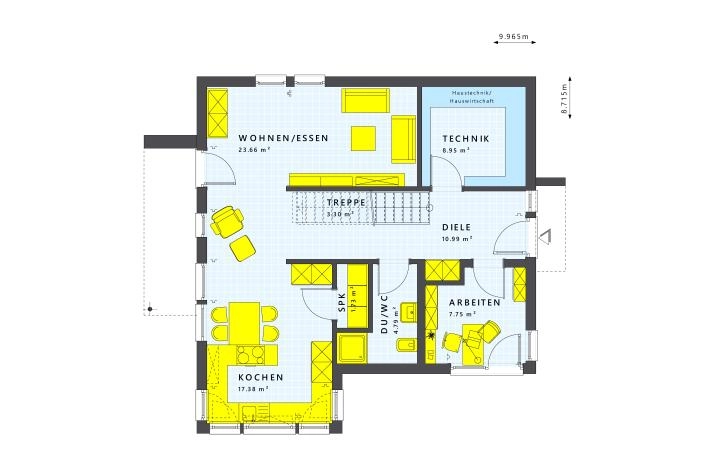 Grundriss bis 400.000 € mit 5 Zimmern, 143 m² Wohnfläche