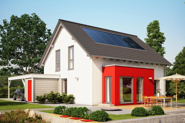 SUNSHINE 151 V2 - Komfortables Traumhaus mit Erker, Carport und Indach-Photovoltaik-Anlage
