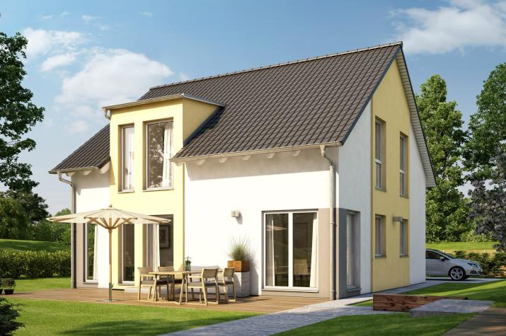 SUNSHINE 151 V3 - Schickes Einfamilienhaus mit Pultdach-Zwerchgiebel