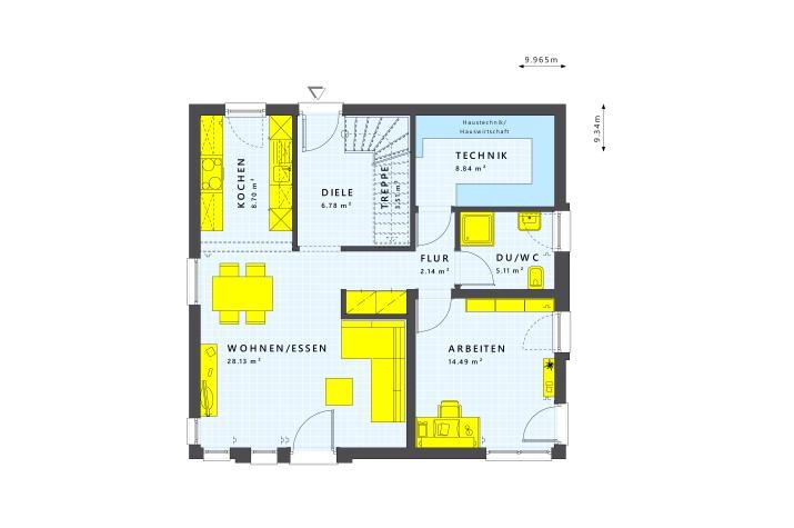 Grundriss bis 400.000 € mit 5 Zimmern, 150 m² Wohnfläche