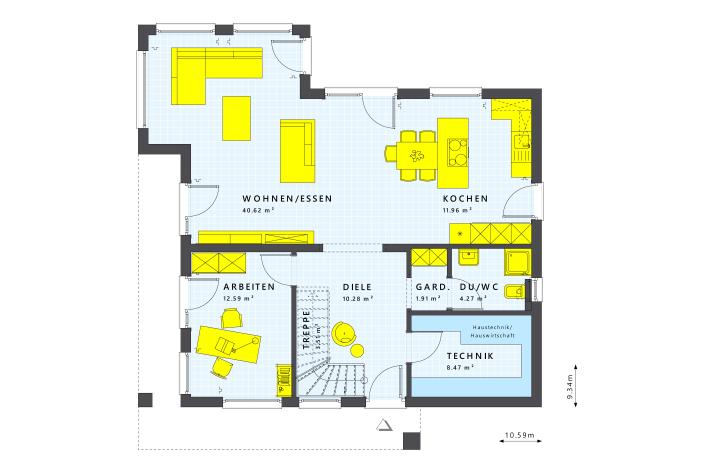 SUNSHINE 165 V4 - Grundriss Erdgeschoss SUNSHINE 165 V4 - Grundriss Erdgeschoss