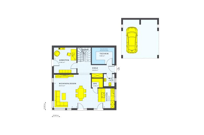 SUNSHINE 167 V3 - Grundriss Erdgeschoss SUNSHINE 167 V3 - Grundriss Erdgeschoss