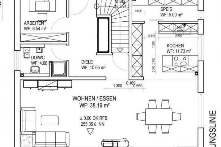 SachsenheimerFertighaus SD151, Grundriss EG