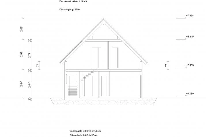 Grundriss Einfamilienhaus mit 4 Zimmern, 117 m² Wohnfläche