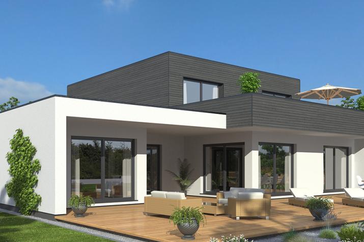 Stadtvilla 241 FD - Drevo Fertigbau - Ansicht