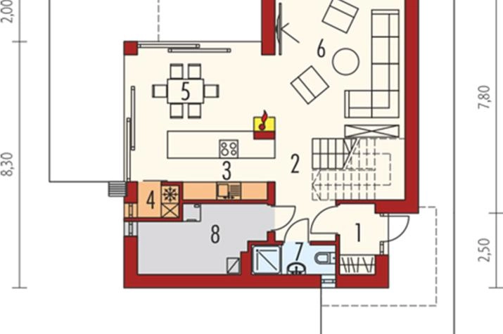 Grundriss Fachwerkhaus mit 4 Zimmern, 132 m² Wohnfläche