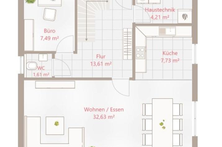 Toscana 136 WD - Drevo Fertigbau - Erdgeschoss Toscana 136 WD - Drevo Fertigbau - Erdgeschoss