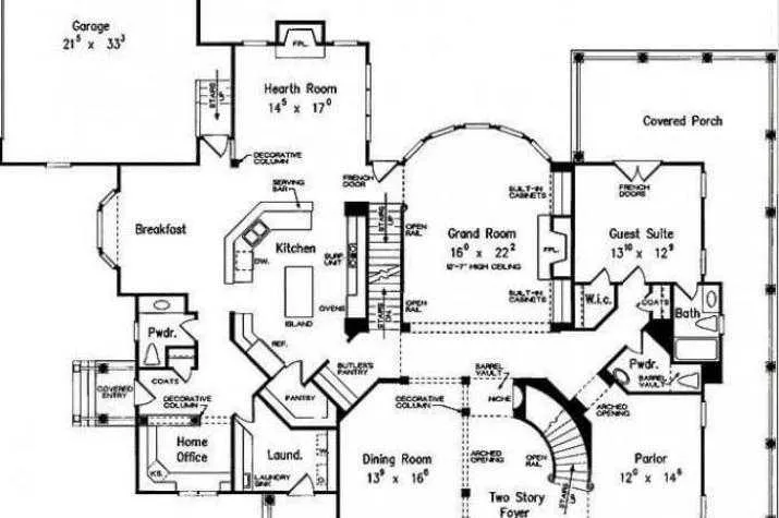 Grundriss Amerikanisches Haus, 508 m² Wohnfläche