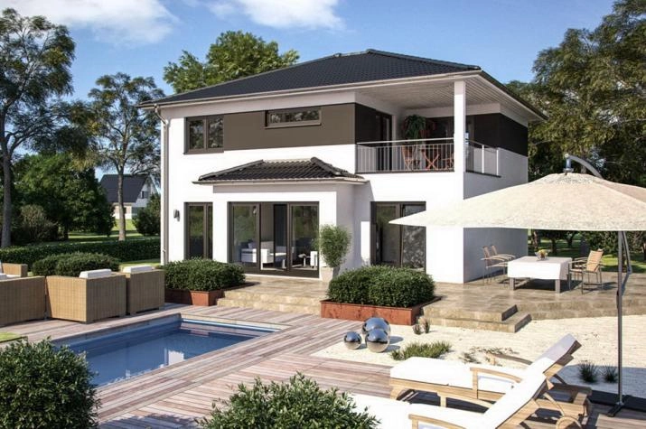 Weitere Gestaltungsvorschläge Villa mit Walmdach