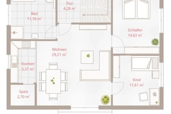 Zweifamilienhaus 171 SD - Drevo Fertigbau, Dachgeschoss