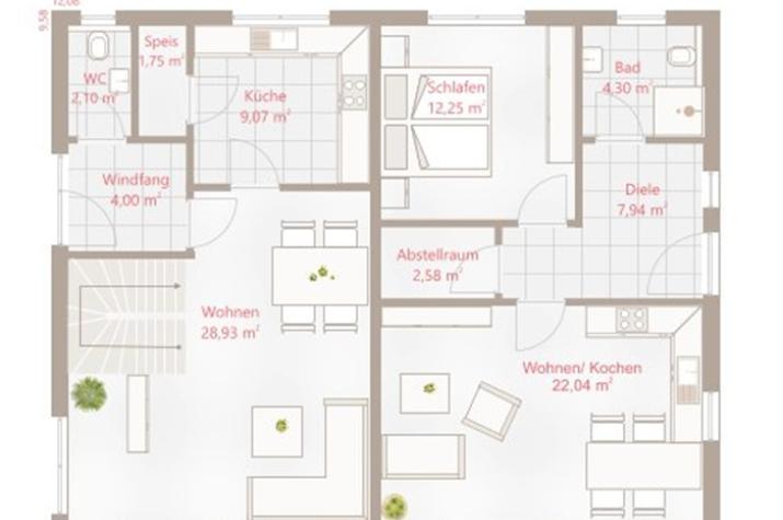 Zweifamilienhaus 187 SD - Drevo Fertigbau - Erdgeschoss Zweifamilienhaus 187 SD - Drevo Fertigbau - Erdgeschoss