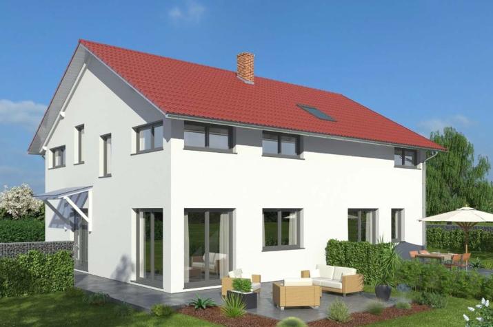 Zweifamilienhaus 187 SD - Drevo Fertigbau - Ansicht Zweifamilienhaus 187 SD - Drevo Fertigbau - Ansicht