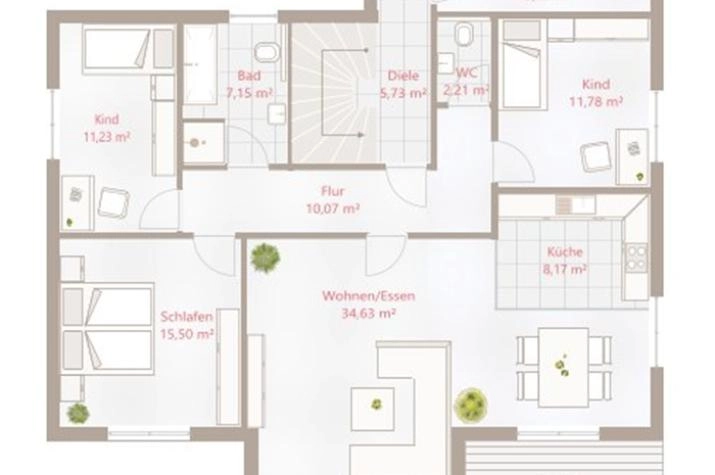 Zweifamilienhaus 233 VPD - Drevo Fertigbau, Obergeschoss