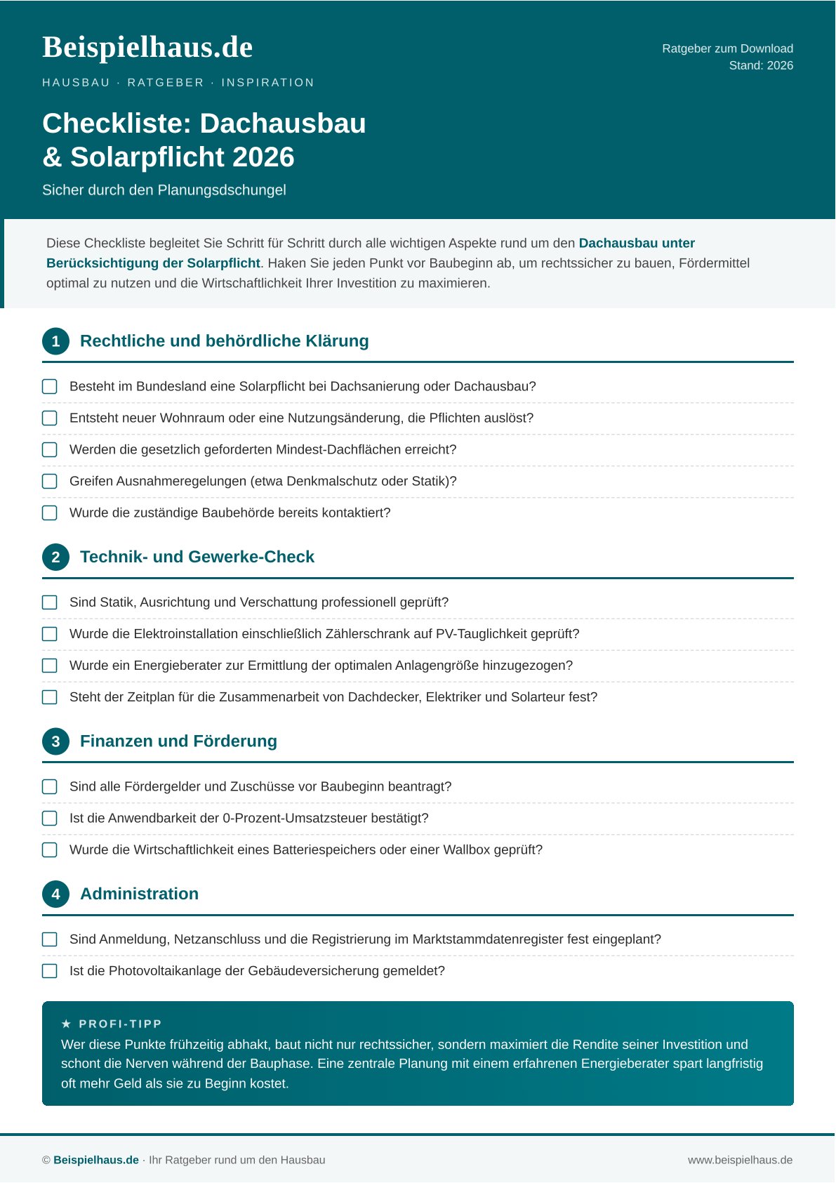Checkliste
