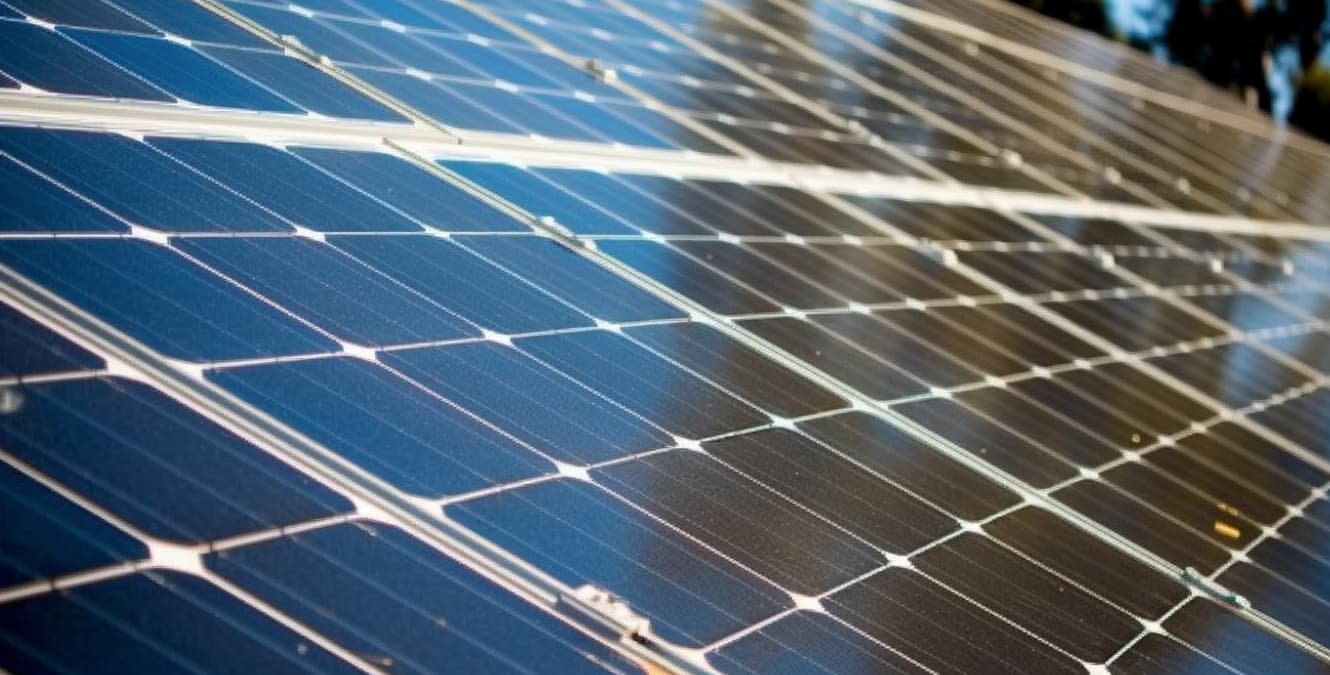 Nahaufnahme einer Solarzelle
