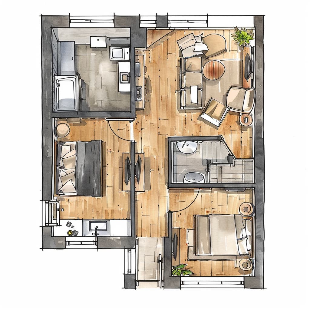 Wohnflaeche-wird-anhand-des-grundriss berechnet.