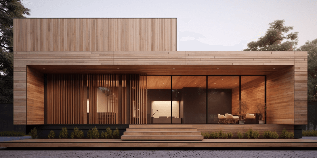 Holzfassade modern