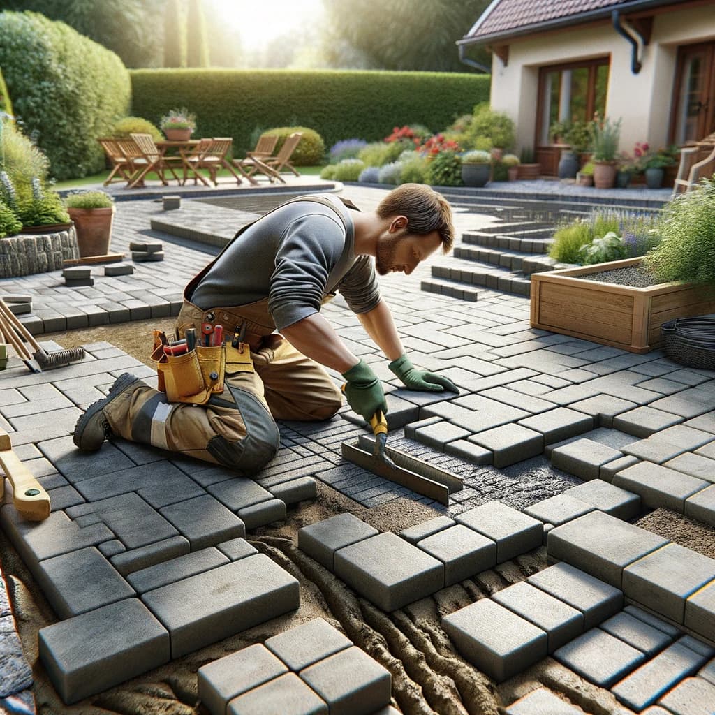 Pflasterarbeiten Skizze