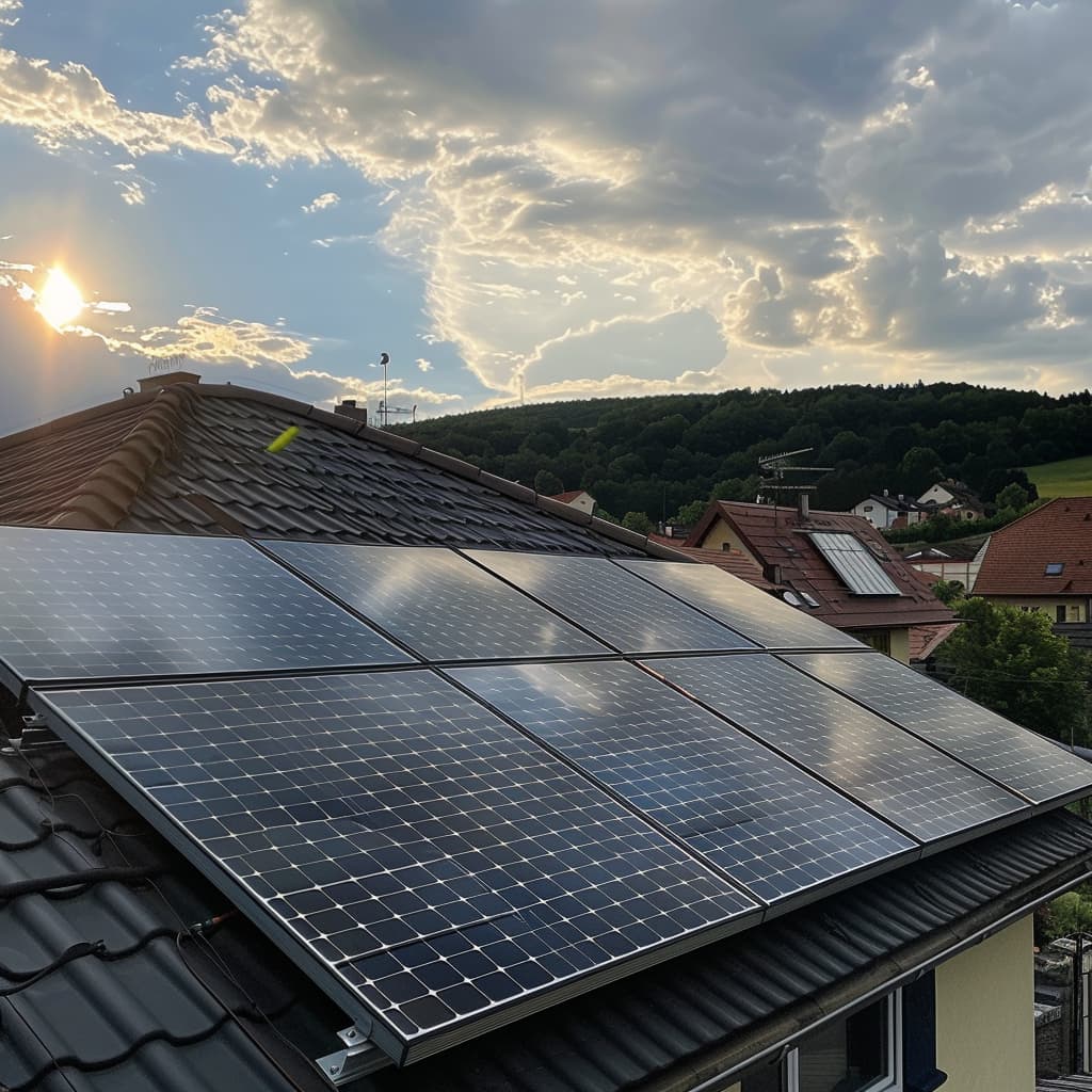 Die Solaranlage auf Dach hilft bei der Bewältigung der Energiewende