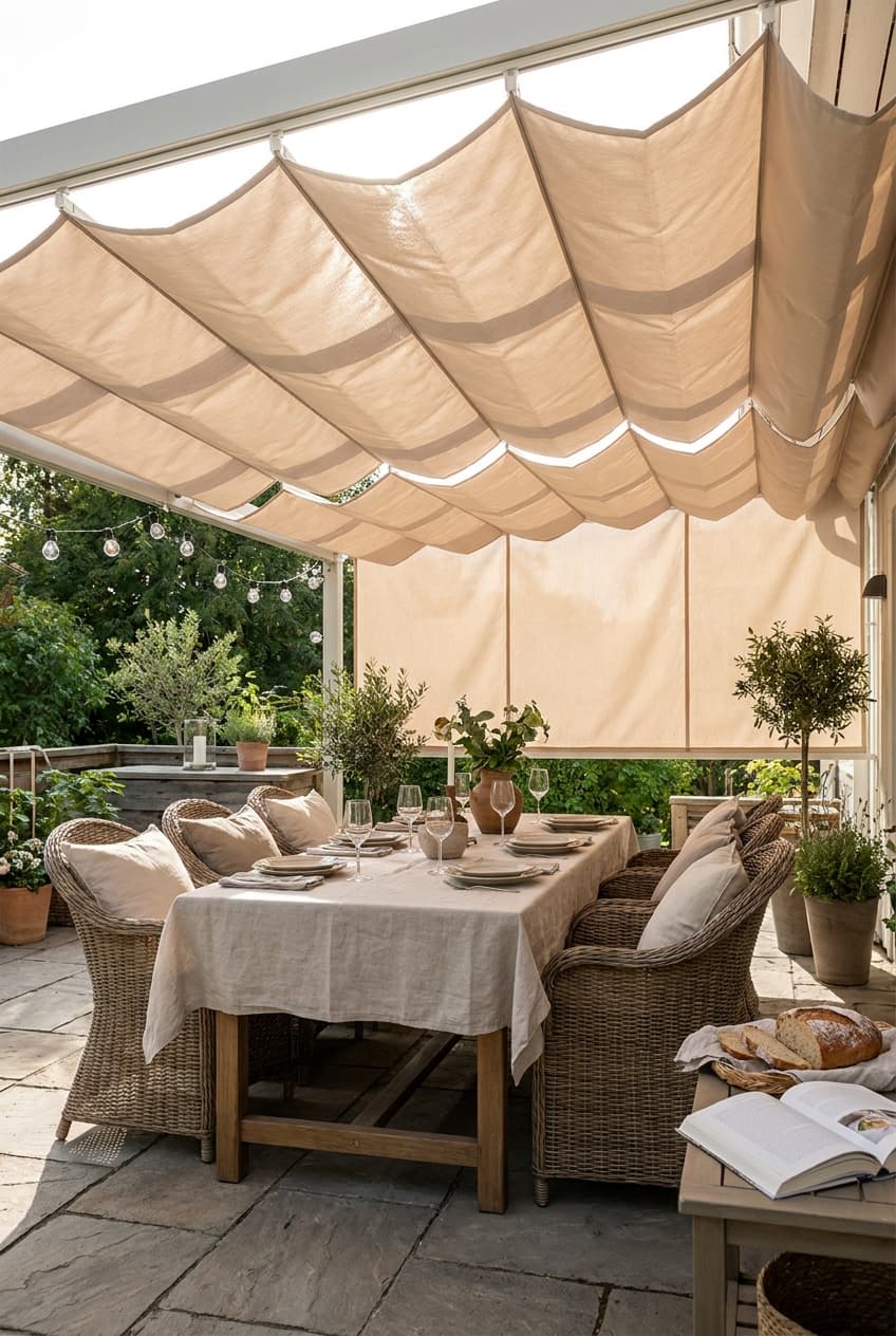 Sonnenschutz auf der Terrasse